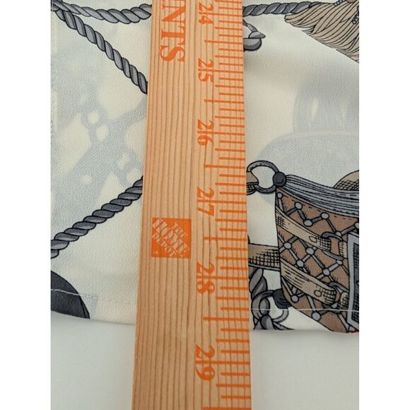 Vintage Equestrian Medieval Shirt Womens Size 20 White Neck Tie Long Sleeve - Picture 10 of 10